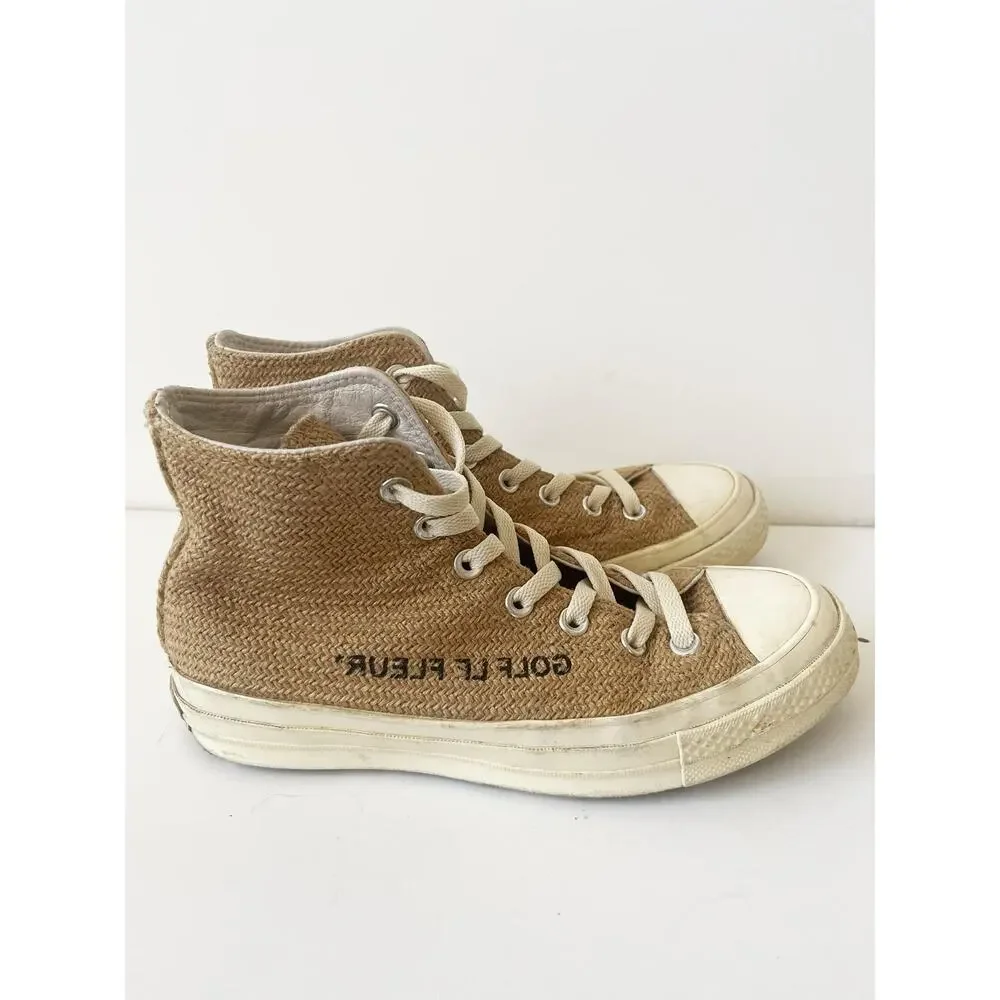 Converse Golf Le Fleur Shoes Women7.5 ( Men 5.5) Tan Jute Chuck Taylor High Top